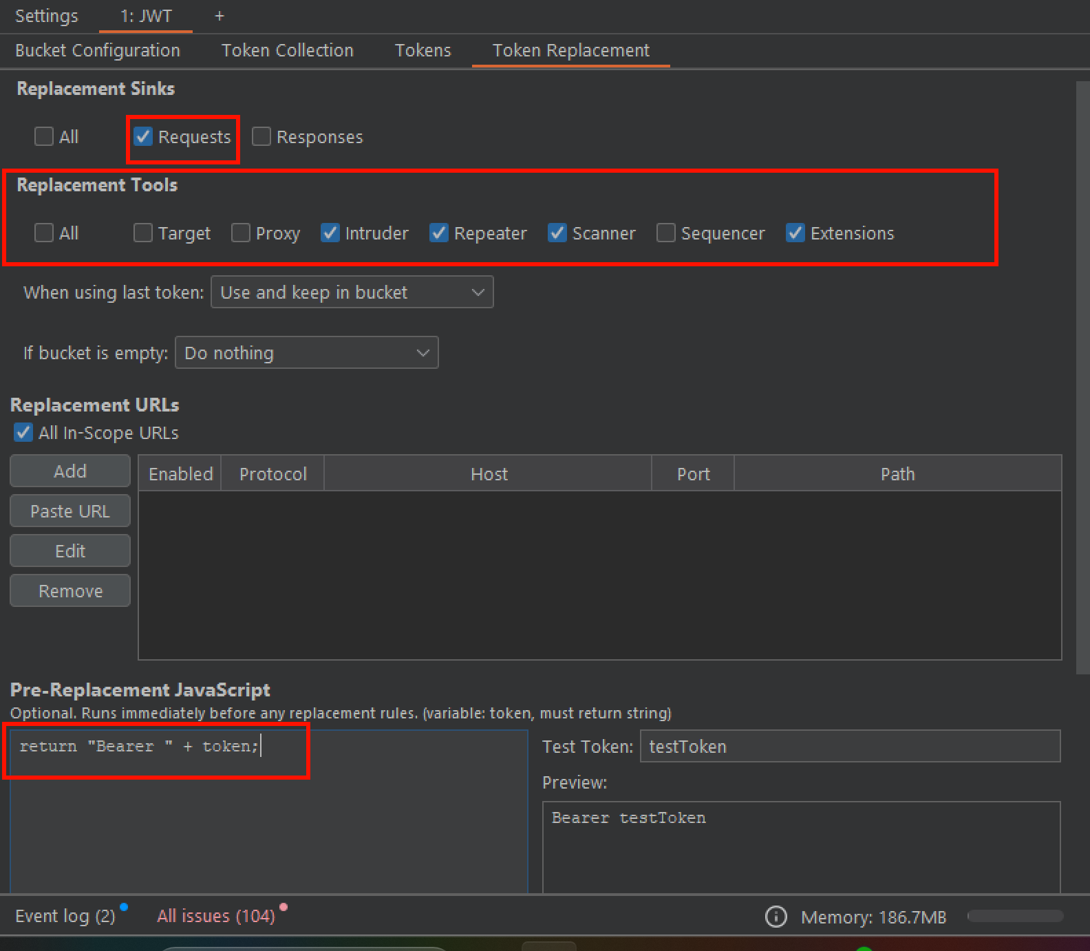 Token replacement1