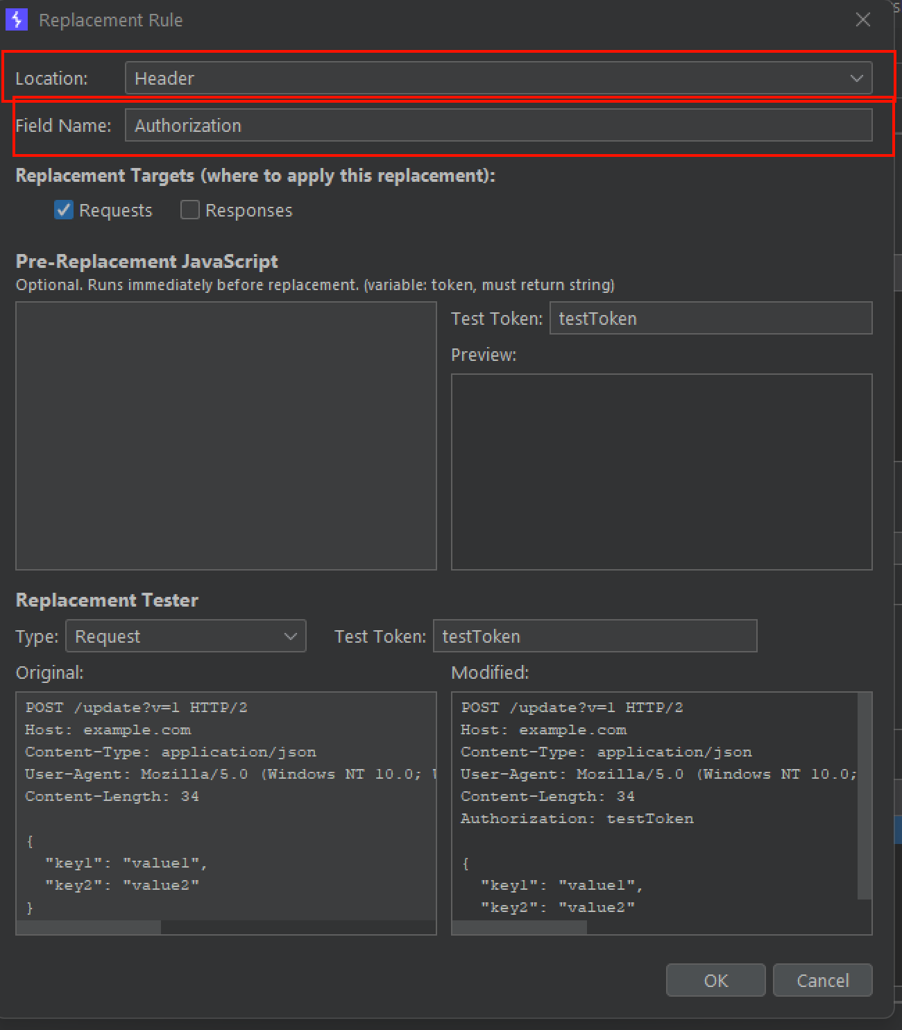 Token replacement2