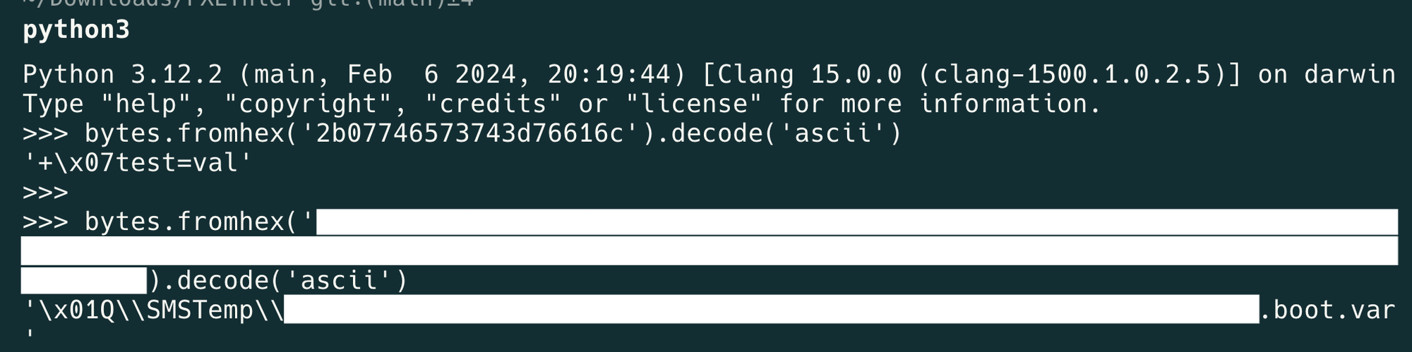 Decoding the path with Python