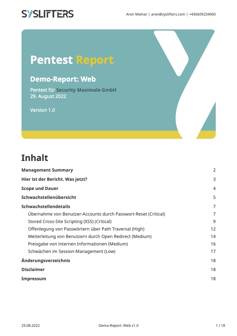 Demo-Report Web Preview