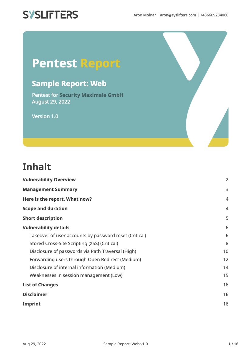 Demo-Report Web Preview